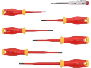 Zestaw wkrętaków izolowanych YATO extra slim 7 szt. 1000V stal s2 płaski ph YT-282681