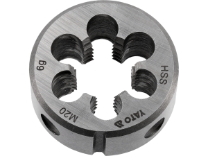 Narzynka HSS YATO M20 materiał HSS M2 skok gwintu 2.5mm 18mm YT-2973