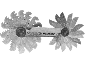 Sprawdzian grzebieniowy YATO metryczny 60° 0 25 6 0mm 24 płytki YT-29980