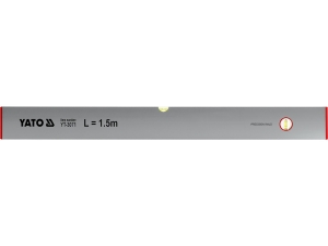 Łata murarska YATO aluminiowa 1.5m 2 libelki prostokątna budowlana YT-3071