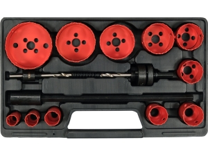 Zestaw otwornic bimetalowych YATO 15 szt. do metalu drewna 19-76mm YT-3381
