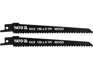 Brzeszczoty do piły szablastej YATO do drewna 150mm HCS zestaw 2 szt. YT-33922