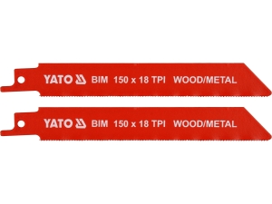 Brzeszczot do piły szablastej YATO bim zestaw 2 szt. 150mm do stali drewna YT-33931