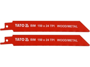 Brzeszczot do piły szablastej YATO 150mm 24 TPi bim drewno i metal YT-33932