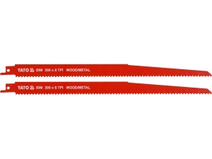 Brzeszczot do pił szablastych YATO uniwersalny 300mm metal drewno 2 szt. YT-33935