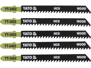 Brzeszczoty do wyrzynarki YATO teowe t 5 szt. 100mm HCS do drewna gałęzi YT-3402
