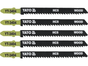 Brzeszczoty do wyrzynarki YATO teowe t zestaw 5 szt. 100mm HCS do drewna YT-3404
