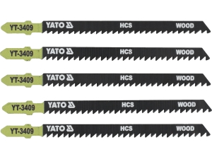 Brzeszczoty do wyrzynarki YATO teowe t zestaw 5 szt. 115mm HCS do drewna YT-3409