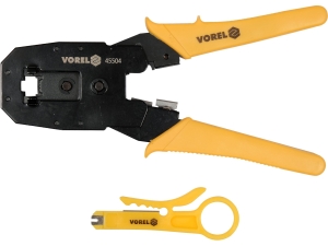 Szczypce zaciskarka do wtyczek VOREL rj45 rj11 rj10 do kabli sieciowych 45504