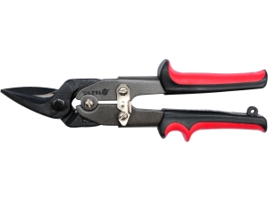 Nożyce do blachy VOREL lewe 250mm hartowane szczęki crni do 1.2mm 48080