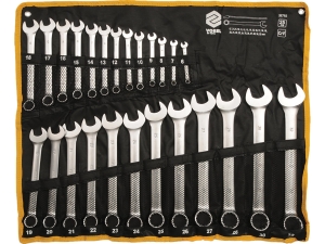 Zestaw kluczy płasko oczkowych VOREL 6-32mm 25 szt.uk stal CrV satyna 51715