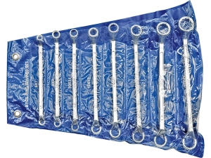 Zestaw kluczy oczkowych odgiętych VOREL 8 szt. 6-22mm stal węglowa 52580