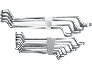 Zestaw kluczy oczkowych odgiętych VOREL 12 szt. 6-32mm stal węglowa 52630