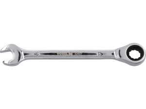 Klucz płasko oczkowy VOREL z grzechotką 15mm 72t polerowany stal CrV 52657