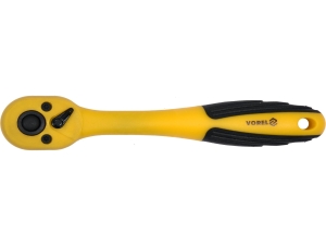 Grzechotka powlekana VOREL wygięta 1/2 cala 250mm 72 zęby stal CrV 53577