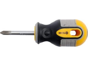 Wkrętak krzyżakowy VOREL ph2x38mm krótki grot namagnesowany stal CrV 60923