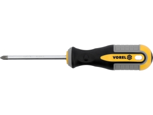 Wkrętak krzyżakowy VOREL ph1x75mm grot namagnesowany stal CrV 6150 60963