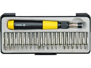 Zestaw wkrętak z bitami VOREL 21 szt. precyzyjne philips TORX płaski 64370