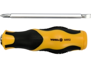 Wkrętak dwustronny VOREL ph2x6mm krótki płaski krzyżakowy stal CrV 64952