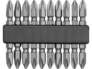 Bity dwustronne ph2 sl6 VOREL 10 szt. 60mm magnetyczne do wkrętarki 65700