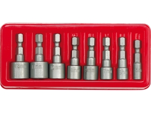 Nasadki sześciokątne VOREL zestaw 8 szt.uk 5-13mm mocowanie 1/4 cala 66113