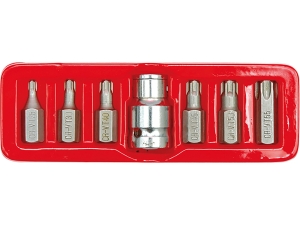Zestaw kluczy TORX VOREL specjalnych T25-T55 7 szt. grot 3/8 1/2 CrV 6150 66570