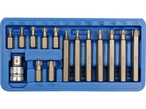 Klucze TORX VOREL zestaw 15 szt. T20-T55 nasadki i bity stal crv6150 66580
