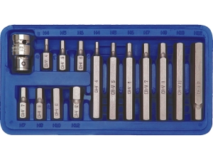 Zestaw kluczy specjalnych VOREL 15 szt.uk HEX imbus h4 h12 stal CrV 66720