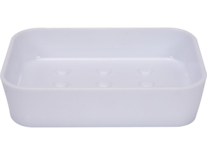 Mydelniczka łazienkowa FALA cuboid wolnostojąca biała tacka 12x9cm 69339