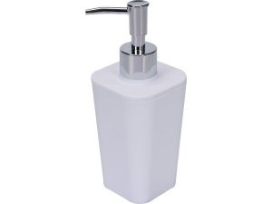 Dozownik mydła w płynie FALA cuboid stojący biały pojemność 330ml 69340