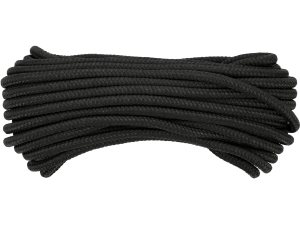 Lina pleciona czarna PP motek 10mm 20m VOREL 69477