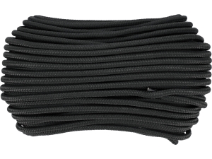 Lina pleciona czarna PP motek 10mm 50m VOREL 69478