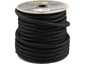Lina pleciona czarna PP na szpuli 20mm 50m VOREL 69486
