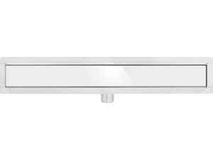 Odpływ liniowy FALA podłogowy 60cm white glass wet&dry ruszt białe szkło 71610
