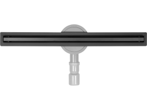 Odpływ liniowy FALA slim black niski 60cm czarny prysznicowy 3cm 71636