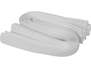 Opaska z rzepem VOREL do mocowania kabli 450x25mm biała 10 szt. 73845