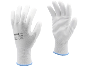 Rękawice robocze VOREL ochronne poliestrowe powlekane poliuretanem 74082