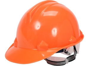 Kask ochronny VOREL budowlany dla budowlańców pomarańczowy hdpe 74171