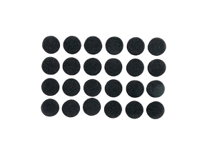 Podkładki antypoślizgowe VOREL okrągłe 10mm pod mebel czarne 24 szt. 74816