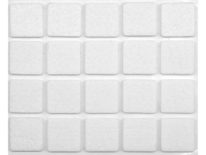 Podkładki filcowe VOREL samoprzylepne 20x20mm kwadrat białe 20 szt. 74841