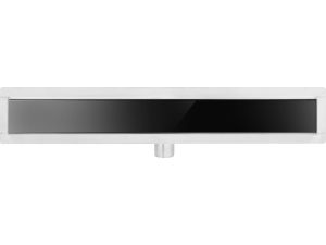 Odpływ liniowy FALA black glass 90cm szklany podłogowy do kabiny 75389