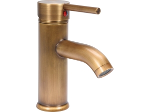 Bateria umywalkowa stojąca FALA retro bronze 2 jednouchwytowa złota 75836