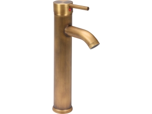 Bateria umywalkowa wysoka stojąca FALA retro bronze 2 jednouchwytowa 75837