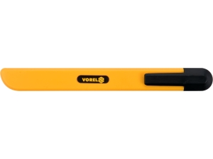 Nóż do tapet VOREL z łamanym ostrzem 9mm mały ze stali sk2 76101