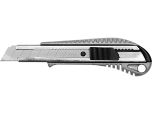 Nóż do tapet VOREL z ostrzem łamanym 18mm metalowa prowadnica 76184