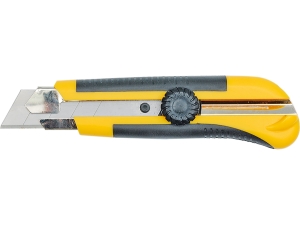 Nóż do tapet VOREL 25mm z ostrzem łamanym metalowa prowadnica auto lock 76190