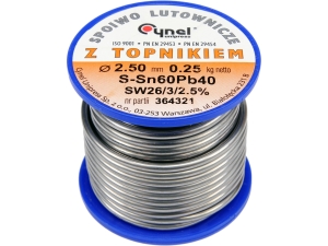 Spoiwo lutownicze sn60pb40 2,5/250 76823