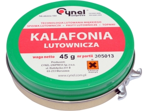 Kalafonia lutownicza cynel topnik do lutowania 45g w puszce 76836