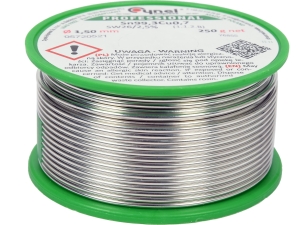 Spoiwo bezołowiowe cynel drut z topnikiem 250g średnica 1.5mm 76855
