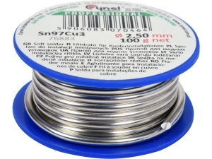 Spoiwo do miedzi cynel lutownicze do rur miedzianych 2.5mm 100g 76883